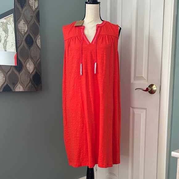 Boden Vibrant Red Sleeveless Midi Dress - Picture 1 of 10